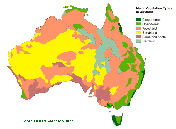 Vegetation Map Of Australia Australia's vegetation   Australian Plant Information