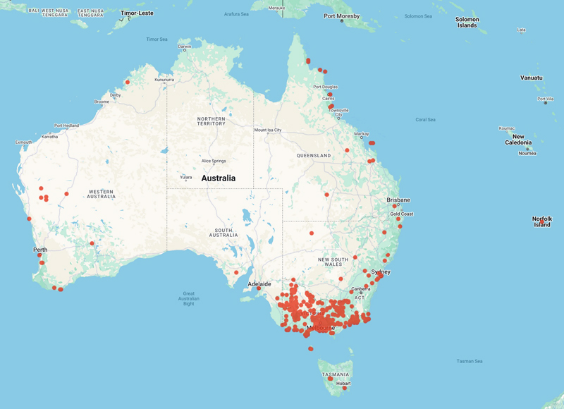 collecting locality map for 'Walter, C.'