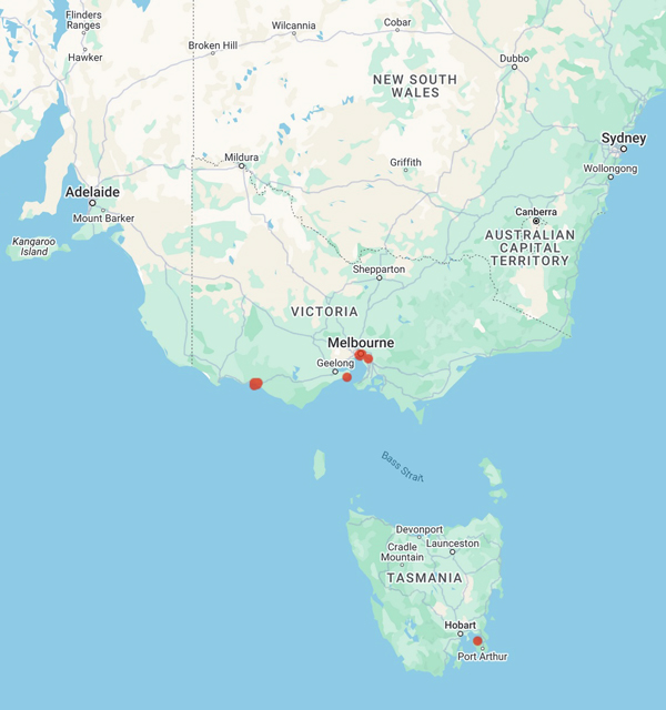 collecting locality map for 'Watts, H.'